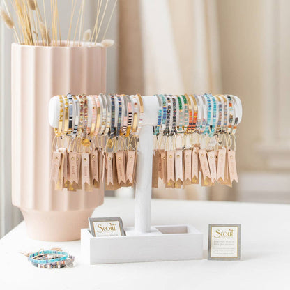 Good Karma Miyuki Bracelet | Strength & Grace - Indigo/Gold