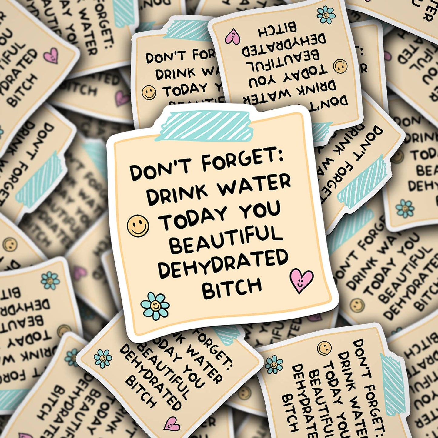 Vinyl Die Cut Decal Drink Water Reminder Design