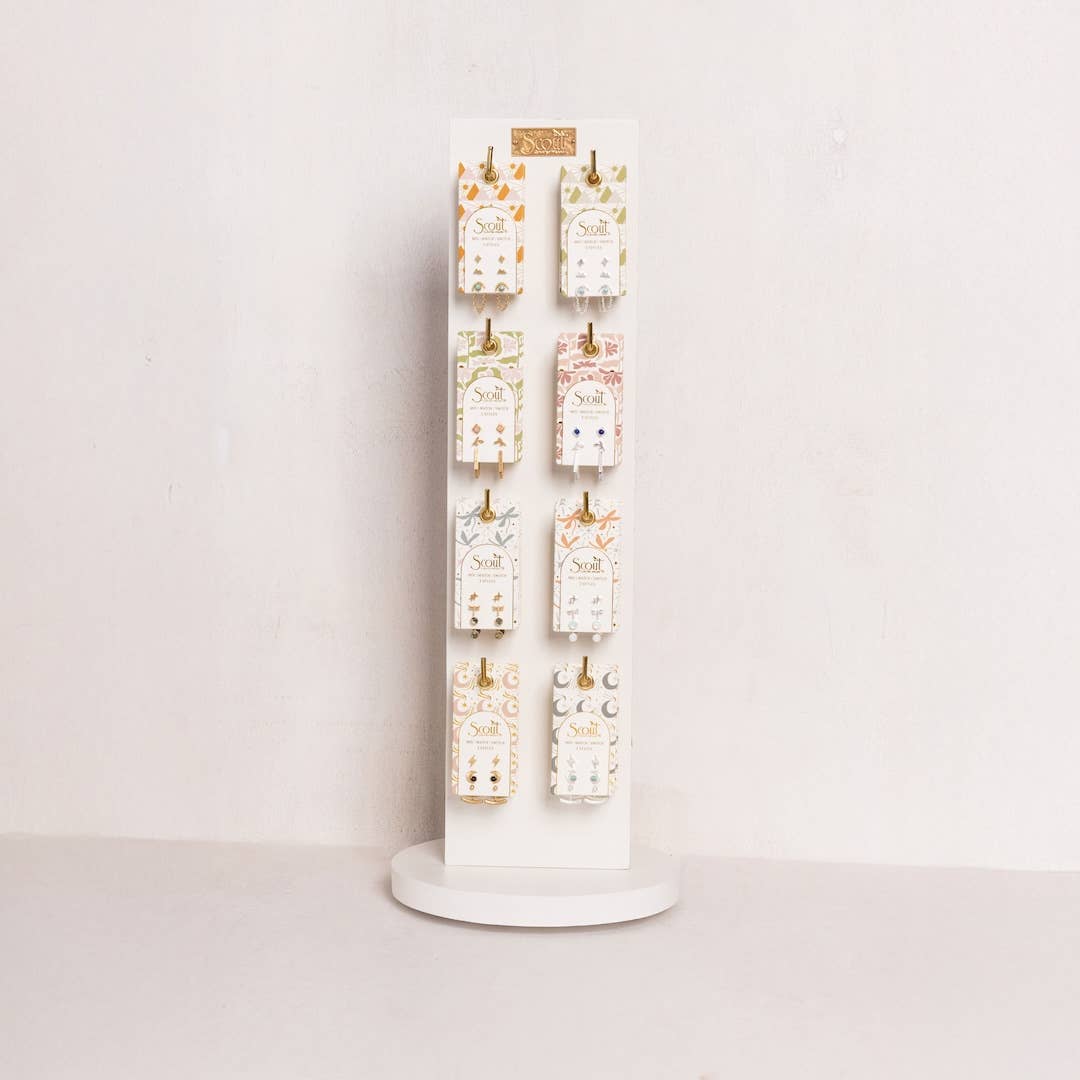 Stud Trio Ear Jacket Set - Dragonfly/Opalite/Silver