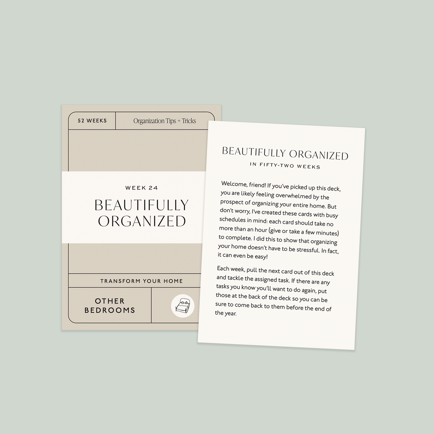 Beautifully Organized In 52 Weeks Cards