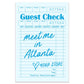 Guest Check Sticker Decal, Custom Sticker: Purple