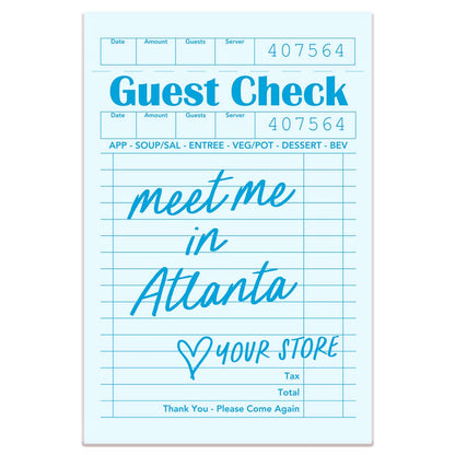Guest Check Sticker Decal, Custom Sticker: Purple