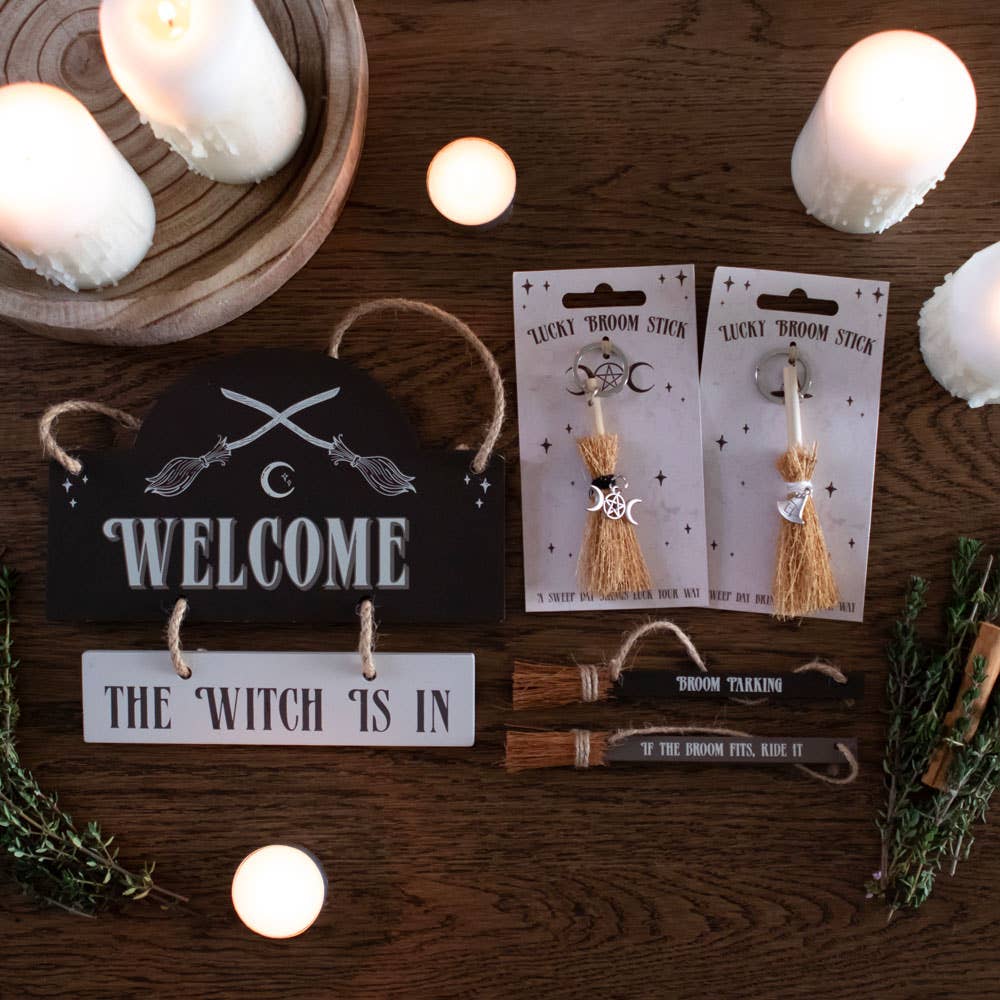 Lucky Halloween Broomstick Keyring