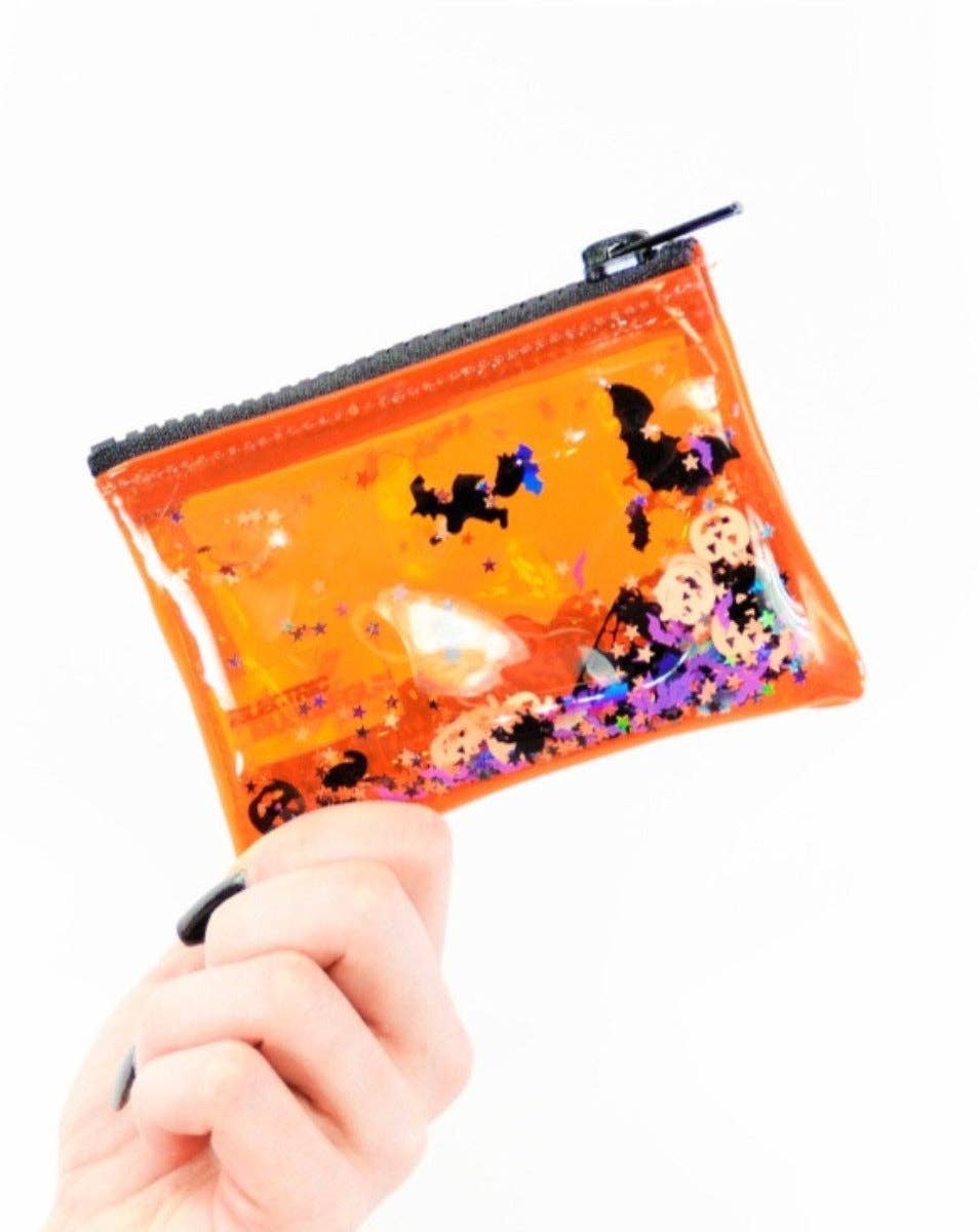 Liquid Glitter Coin Purse - The Great Pumpkin