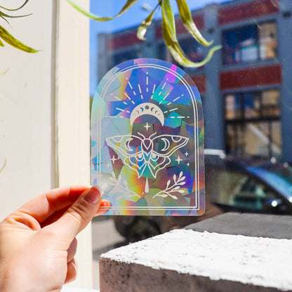 Mystical Moth Suncatcher Rainbow Maker Sticker Sun Catcher