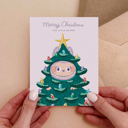 Greeting Card - Labubu Weirdo Christmas Card