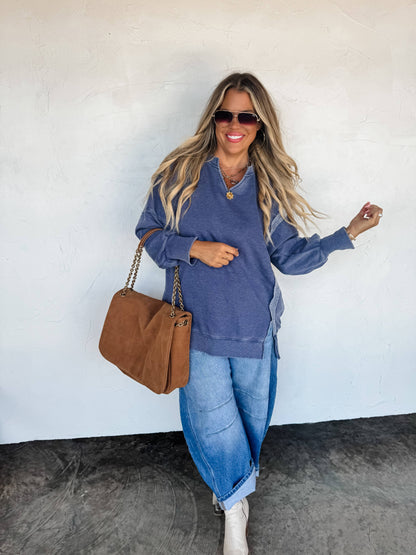 THE COMFY CUT SWEATSHIRT: WINE