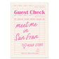 Guest Check Sticker Decal, Custom Sticker: Purple