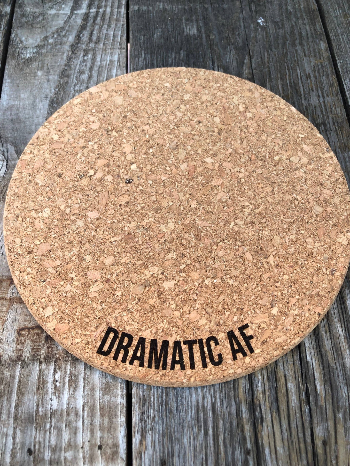 Dramatic AF Cork Plant Mat - Engraved Cork Round - C: 4 Inch Cork Plant Mat