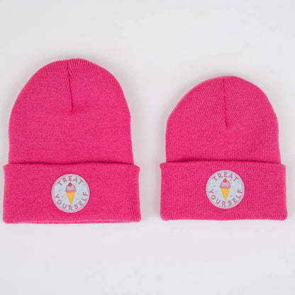 Treat Yourself Fuchsia Youth/Adult Beanie