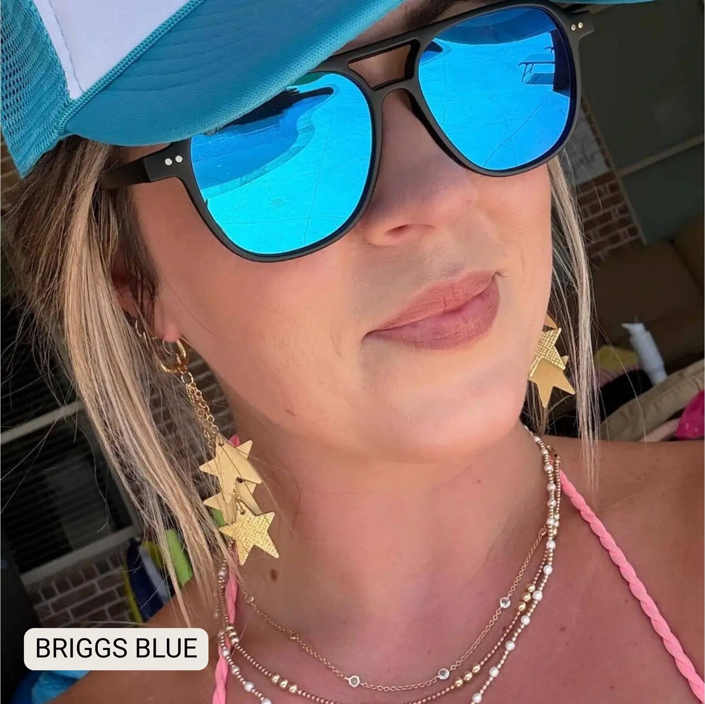 Briggs - Women's Polarized Small/ Medium Aviator : Clear