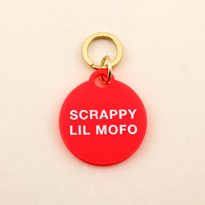 Scrappy Lil Mofo Pet Tag: Top-Grain Leather