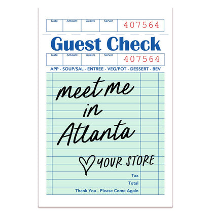 Guest Check Sticker Decal, Custom Sticker: Purple