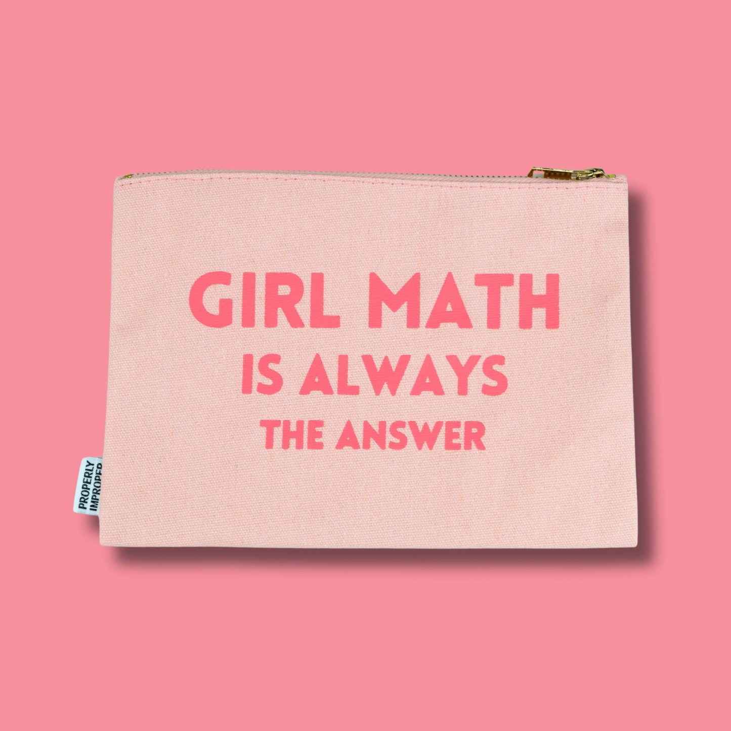 Girl Math Canvas Pouch