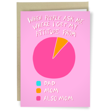 I Get My Attitude From My Mom - Mother's Day Card