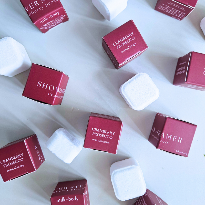 Cranberry Prosecco | Holiday Shower Steamer