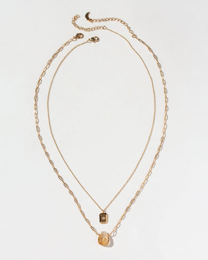 Golden Horizon Layered Necklace Set