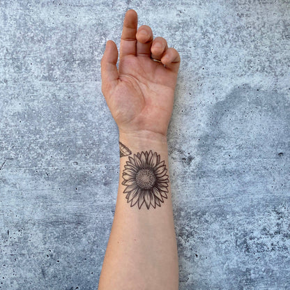 Sunflower Temporary Tattoo: 1-Pack