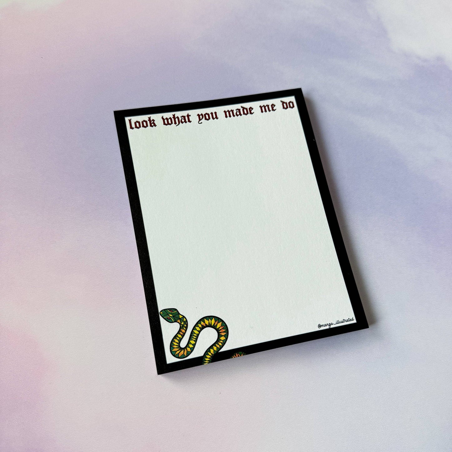 Look What You Made Me Do notepad