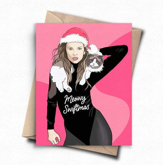Meowy Swiftmas Funny Taylor Swift Christmas Card