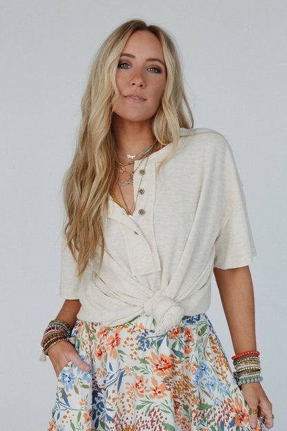 Soft Plume Henley Top