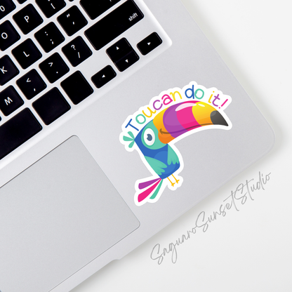 You Can Do It Toucan Bird Motivational Sticker Outdoors: Unpackaged