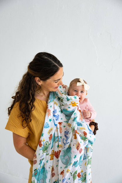 Monsters Muslin Blanket