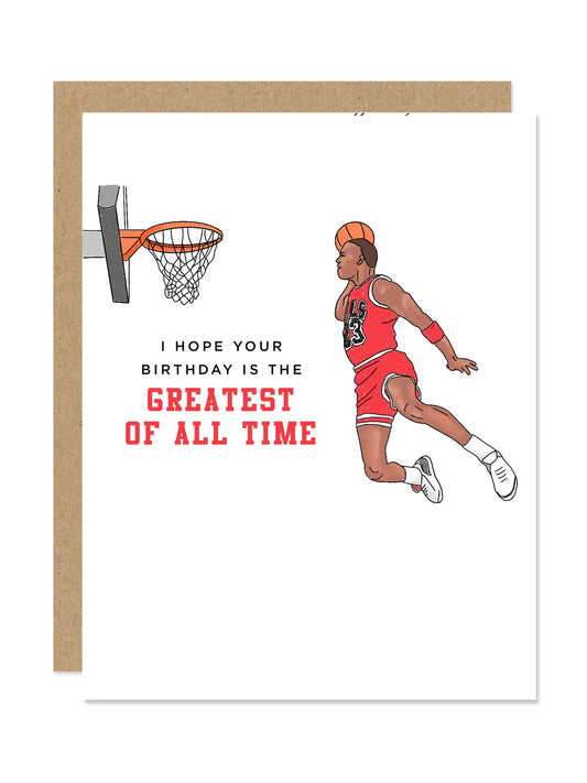 Michael Jordan "MJ GOAT" Greatest of All Time Birthday Card
