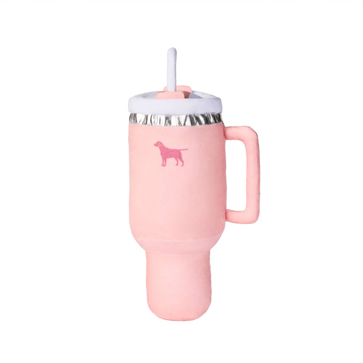 PUPROAR Pup Cup Tumbler Plush  Squeaker Dog Toy: Pink Peach Dust