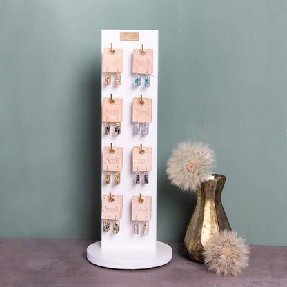 Good Karma Miyuki Frame Earring - Blush/Topaz/Gold