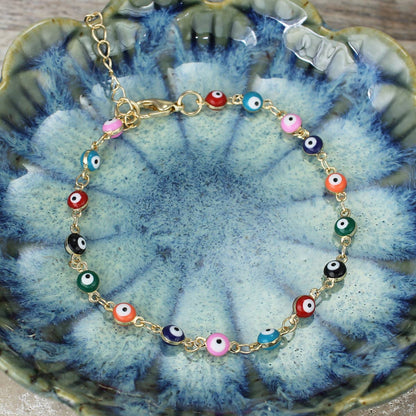 Eyes of Every Color Mini Eye Bead Bracelet