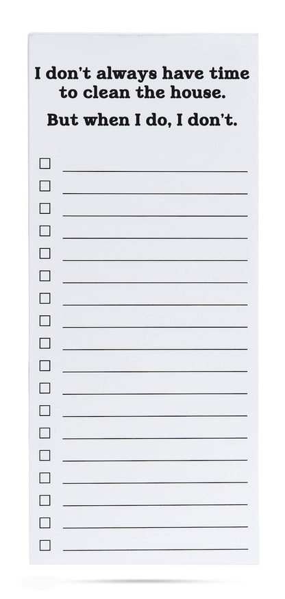 I don't always have time to clean printed list pad 50 sheets