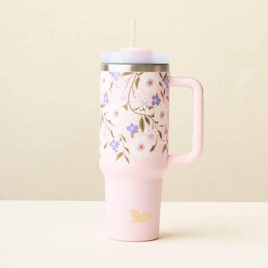 40 oz Take Me Everywhere Tumbler-Floral Haven Lilac