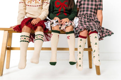 Tree Farm Scalloped Knee Socks: 1.5-3 YEARS