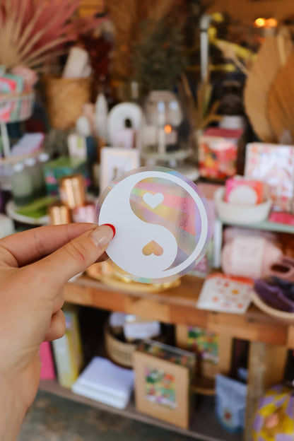 Yin and Yang Heart Mini Suncatcher 