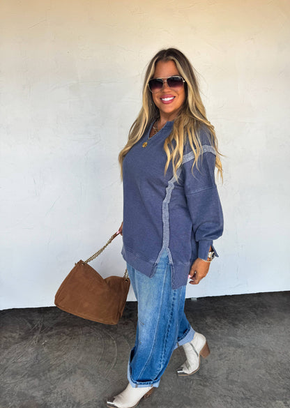 THE COMFY CUT SWEATSHIRT: WINE