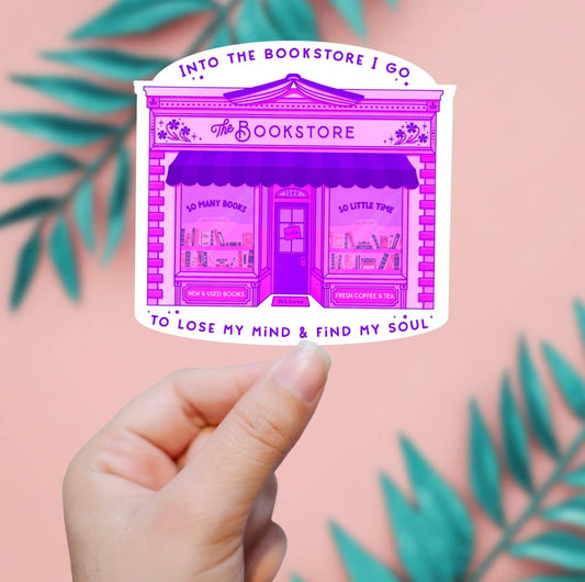 Into The Bookstore I Go Sticker